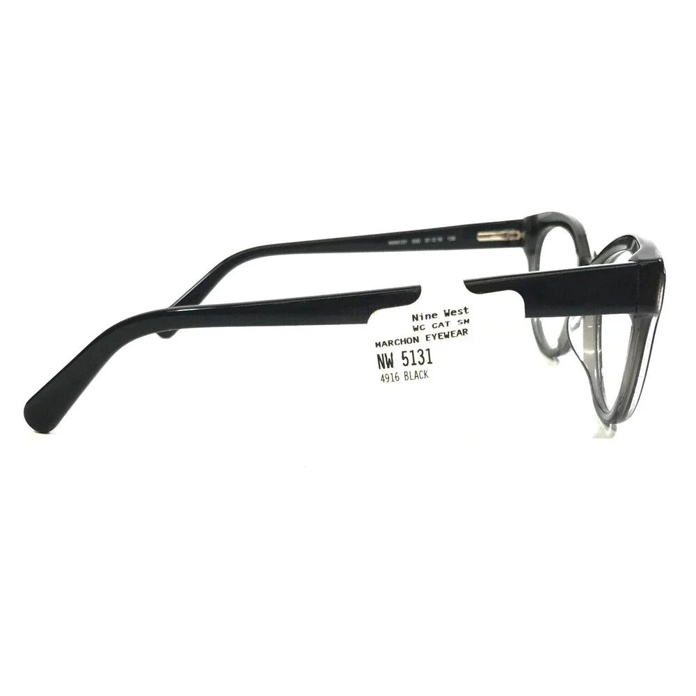 Nine West Eyeglasses Frame NW5131 030 Polished Black Gray Cat Eye 51-16-135
